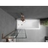 Mexen Next L paroi de baignoire 1-volet 60 x 150 cm, grille noire, or rose - 895-060-000-03-77-60