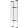 Mexen Next L paroi de douche à 1 volet 70 x 150 cm, grille noire, or rose - 895-070-000-03-77-60