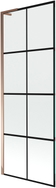Mexen Next L paroi de douche à 1 volet 70 x 150 cm, grille noire, or rose - 895-070-000-03-77-60