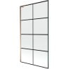Mexen Next L paroi de baignoire 1 vantail 100 x 150 cm, grille noire, or rose - 895-100-000-03-77-60