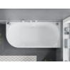 Mexen Mia baignoire autoportante d'angle droite 150 x 75 cm, blanc/noir, trop-plein blanc - 52691507575P-20