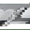 Baignoire Mexen Mia autoportante d'angle droite 150 x 75 cm, blanche/noire, vidange en nickel brossé - 52691507575P-97