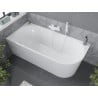 Baignoire Mexen Mia angulaire gauche 160 x 75 cm, blanche, trop plein blanc - 52691607500L-20