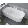 Mexen Mia baignoire îlot d'angle gauche 160 x 75 cm, blanc, trop-plein blanc - 52691607500L-20
