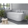Baignoire Mexen Mia angulaire gauche 160 x 75 cm, blanche, trop plein blanc - 52691607500L-20