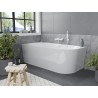 Mexen Mia baignoire îlot d'angle gauche 160 x 75 cm, blanc, trop-plein blanc - 52691607500L-20
