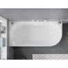 Baignoire Mexen Mia angulaire gauche 160 x 75 cm, blanche, trop plein blanc - 52691607500L-20
