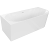 Baignoire Mexen Mia angulaire gauche 160 x 75 cm, blanche, trop plein blanc - 52691607500L-20