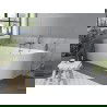 Baignoire Mexen Mia à poser angle gauche 160 x 75 cm, blanche, bonde gun gray brossé - 52691607500L-66