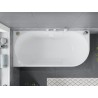 Mexen Mia baignoire autoportante d'angle gauche 160 x 75 cm, blanche/noire, trop-plein blanc - 52691607575L-20