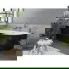 Baignoire Mexen Mia en coin, à poser, gauche, 160 x 75 cm, blanche/noire, siphon en or brossé - 52691607575L-55