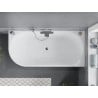 Baignoire Mexen Mia droite autonome 160 x 75 cm, blanche, évacuation chromée - 52691607500P-01