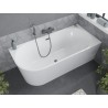 Mexen Mia baignoire autoportante d'angle droit 160 x 75 cm, blanche, trop-plein en métal armé - 52691607500P-95