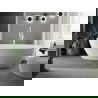 Baignoire autoportante Mexen Eris 155 x 80 cm, blanche, débordement blanc - 53441558000-20