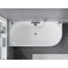 Mexen Mia baignoire autoportante d'angle gauche 170 x 80 cm, blanche, trop-plein chromé - 52691708000L-01