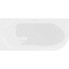 Baignoire Mexen Mia sur pieds gauche 170 x 80 cm, blanche, bonde blanche - 52691708000L-20