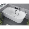 Mexen Mia baignoire îlot d'angle gauche 170 x 80 cm, blanche, trop-plein noir - 52691708000L-70