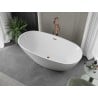 Mexen Eris baignoire autoportante 155 x 80 cm, blanche, trop-plein en or rose - 53441558000-60