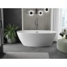 Mexen Eris baignoire autoportante 155 x 80 cm, blanche, trop-plein en métal gun - 53441558000-95