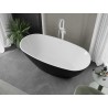 Mexen Eris baignoire autoportante 155 x 80 cm, blanc/noir, trop-plein blanc - 53441558075-20