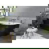 Baignoire Mexen Mia à angle, gauche 170 x 80 cm, blanche/noire, évacuation gun metal - 52691708075L-95