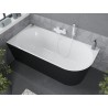 Mexen Mia baignoire autoportante d'angle gauche 170 x 80 cm, blanche/noire, trop-plein blanc - 52691708075L-20