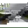 Baignoire Mexen Mia autoportante gauche 170 x 80 cm, blanche/noire, vidage chromé - 52691708075L-01