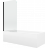 Mexen Vega baignoire rectangulaire 160 x 70 cm avec habillage et paroi 1 battant 70 cm, transparent, noir - 550116070X900701700?