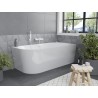 Mexen Mia baignoire îlot d'angle droite 170 x 80 cm, blanche, trop-plein blanc - 52691708000P-20