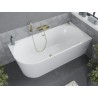Mexen Mia baignoire autoportante d'angle droite 170 x 80 cm, blanche, trop-plein doré - 52691708000P-50