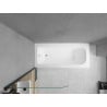 Mexen Vega baignoire rectangulaire 160 x 70 cm avec habillage et paroi 1 battant 70 cm, transparent, noir - 550116070X900701700?