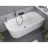 Mexen Mia baignoire autoportante d'angle droite 170 x 80 cm, blanche, trop-plein noir - 52691708000P-70