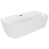 Mexen Mia baignoire autoportante d'angle droite 170 x 80 cm, blanche, trop-plein noir - 52691708000P-70