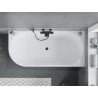 Mexen Mia baignoire autoportante d'angle droite 170 x 80 cm, blanche, trop-plein noir - 52691708000P-70