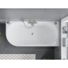 Mexen Mia baignoire autoportante d'angle droite 170 x 80 cm, blanche, trop-plein nickel brossé - 52691708000P-97