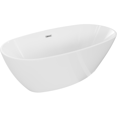 Baignoire Mexen Eris autoportante 170 x 80 cm, blanche, trop-plein chromé - 53441708000-01