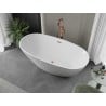 Mexen Eris baignoire autoportante 170 x 80 cm, blanche, trop-plein en cuivre brossé - 53441708000-65