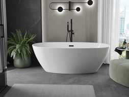 Mexen Eris baignoire autoportante 170 x 80 cm, blanche, trop-plein noir - 53441708000-70