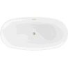 Mexen Eris baignoire autoportante 170 x 80 cm, blanc/noir, trop-plein doré brossé - 53441708075-55