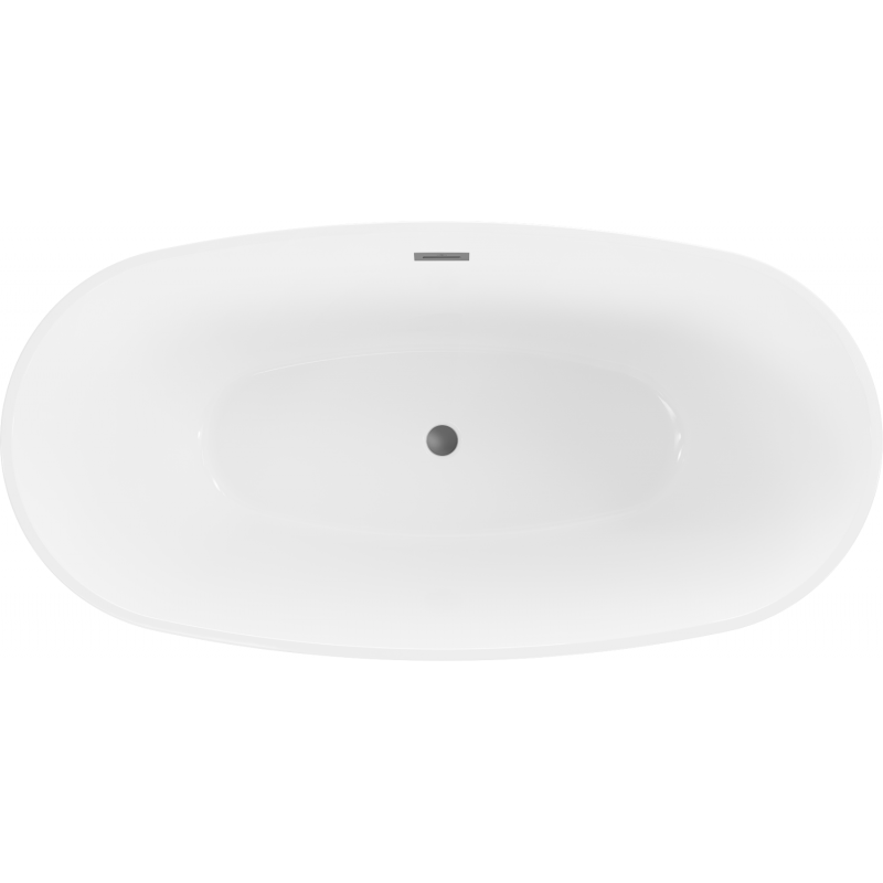 Mexen Eris baignoire autoportante 170 x 80 cm, blanche/noire, trop-plein gun metal - 53441708075-95