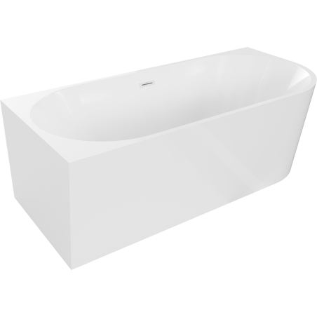 Baignoire Mexen Mia à angle gauche libre de 180 x 80 cm, blanche, débordement blanc - 52691808000L-20