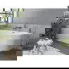 Baignoire Mexen Mia indépendante d'angle gauche 180 x 80 cm, blanche, vidage chromé - 52691808000L-01