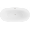Mexen Eris baignoire autoportante 170 x 80 cm, blanche/noire, trop-plein en nickel brossé - 53441708075-97