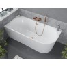 Mexen Mia baignoire autoportante d'angle gauche 180 x 80 cm, blanche, trop-plein or rose - 52691808000L-60
