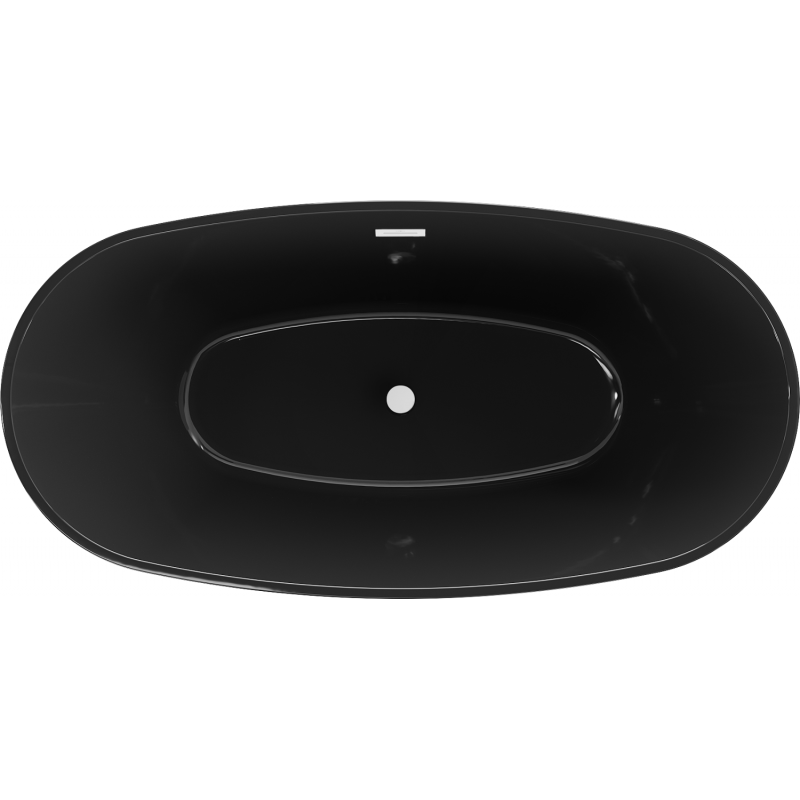 Mexen Eris baignoire autoportante 170 x 80 cm, noire, trop-plein blanc - 53441708070-20