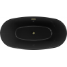 Baignoire Mexen Eris freestanding 170 x 80 cm, noire, trop-plein en or - 53441708070-50
