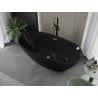 Mexen Eris baignoire autoportante 170 x 80 cm, noire, trop-plein or brossé - 53441708070-55