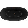Mexen Eris baignoire autoportante 170 x 80 cm, noire, trop plein or rose - 53441708070-60