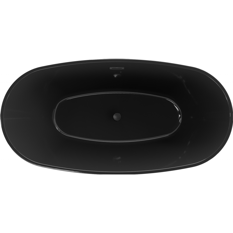 Mexen Eris baignoire autoportante 170 x 80 cm, noire, trop-plein noir - 53441708070-70