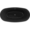 Mexen Eris baignoire autoportante 170 x 80 cm, noire, trop-plein métal canon - 53441708070-95